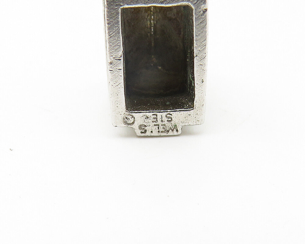 WELLS 925 Sterling Silver  Vintage Petite Shiny Church House Pendant  PT8670