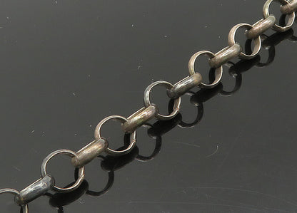 SILPADA 925 Silver  Vintage Dark Tone Open Circles Chain Necklace  NE3522