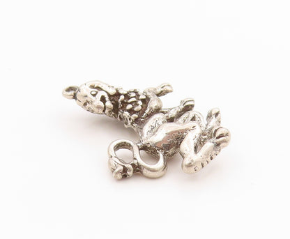 925 Sterling Silver Vintage Pendant Majestic Regal Lion Leo Zodiac Charm PT24815