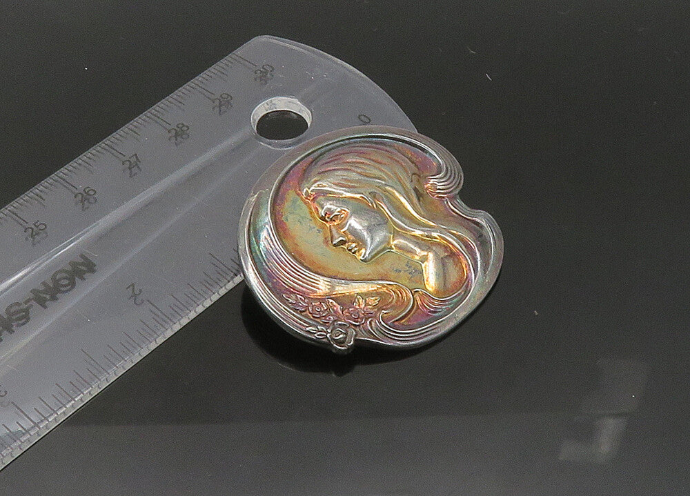 LUNT 925 Sterling Silver  Vintage Mother's Day 1973 Shiny Brooch Pin  BP8566