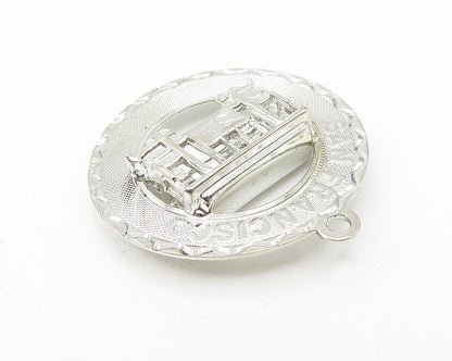 925 Sterling Silver  Vintage Shiny San Francisco Cable Car Pendant  PT9383