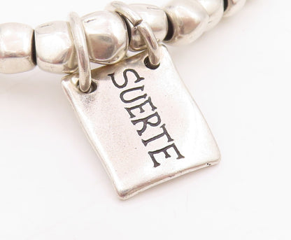 925 Sterling Silver Vintage Bracelet UNO DE 50 Suerte Lucky Bead Design  BT11490