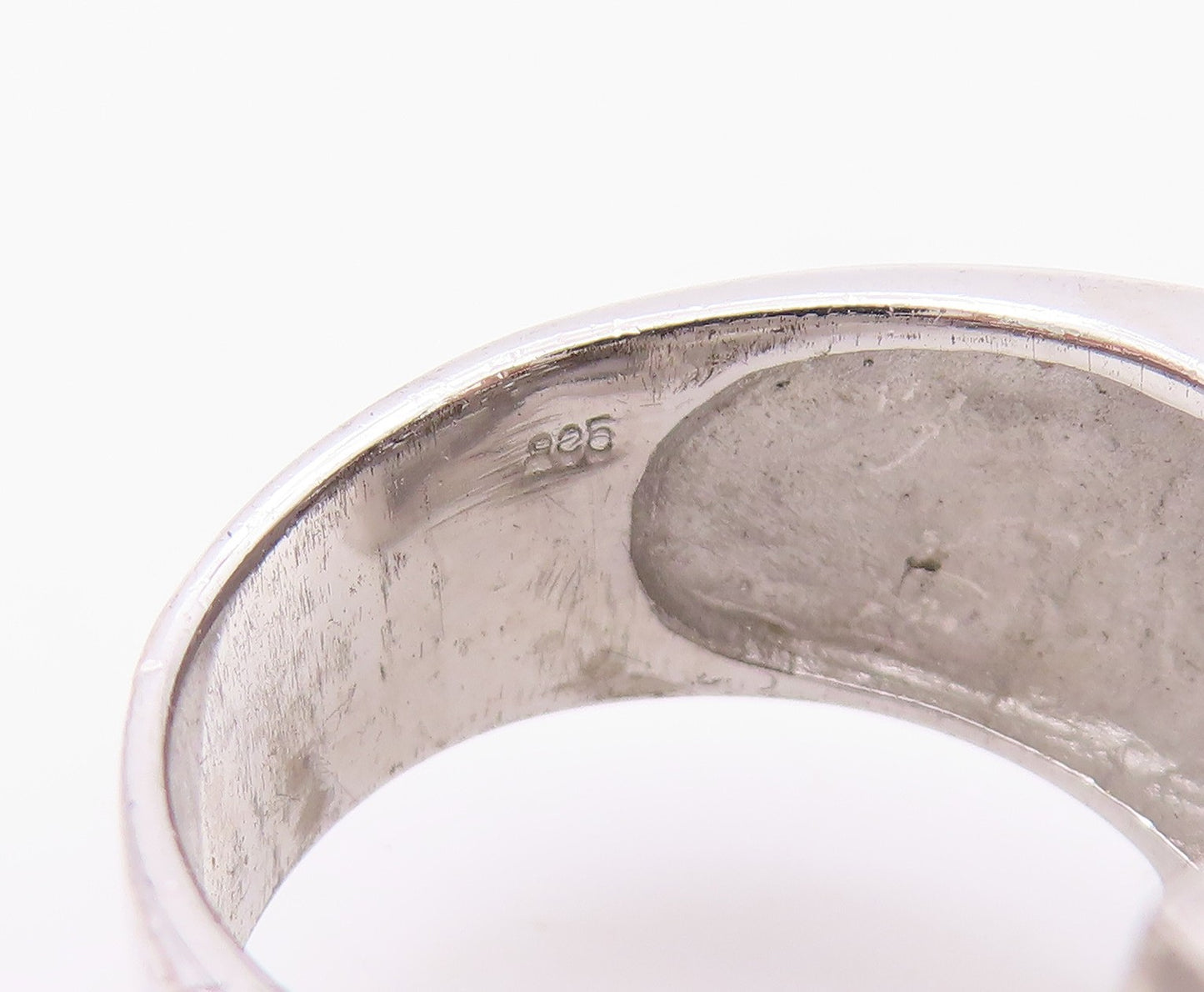 925 Sterling Silver Vintage Ring POMPOOS Multi Shape CZ Band  Sz 8  RG36358