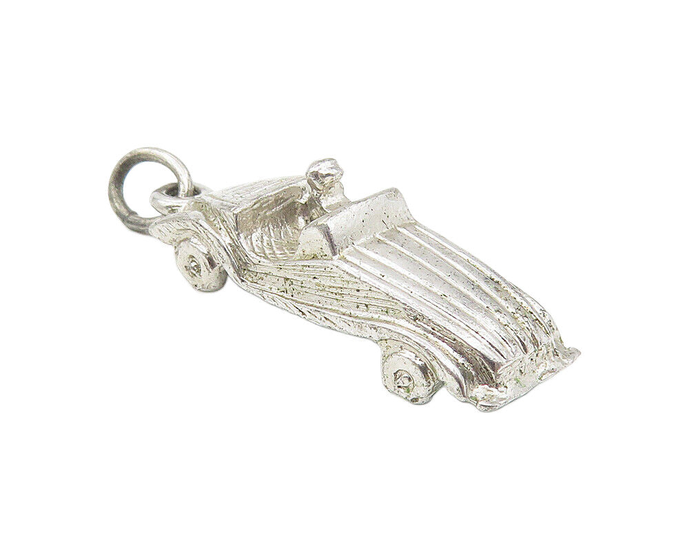 925 Sterling Silver  Vintage Shiny Petite Convertible Car Drop Pendant  PT9379