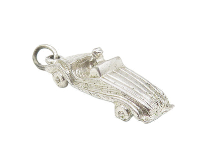 925 Sterling Silver  Vintage Shiny Petite Convertible Car Drop Pendant  PT9379