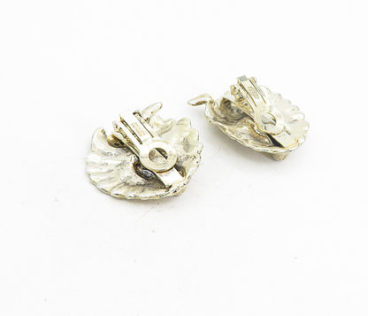 925 Sterling Silver  Vintage Sculpted Woman Non Pierce Drop Earrings  EG4370
