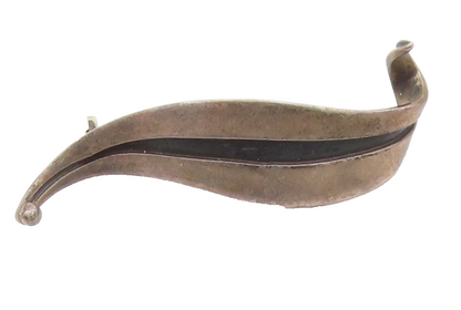 MARICELA MEXICO 925 Silver  Vintage Oxidized Floral Leaf Brooch Pin  BP4319