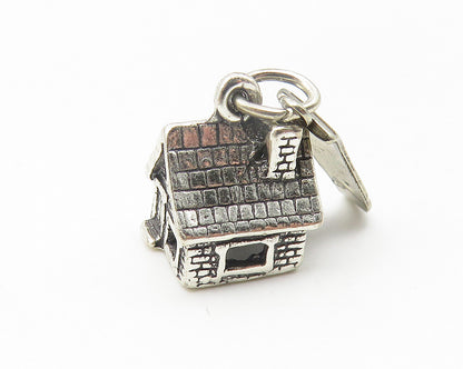 925 Sterling Silver  Vintage Petite Cottage House New York Pendant  PT8773