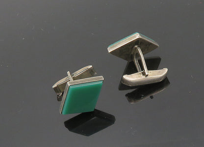 PARRA MEXICO 925 Silver  Vintage Carnelian Diamond Shape Cufflinks  TR2778