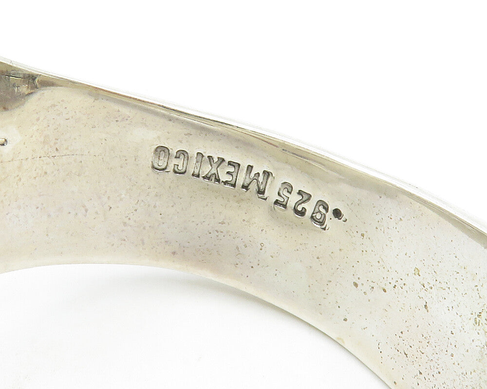 MEXICO 925 Sterling Silver  Vintage Modernist Bypass Cuff Bracelet  BT5173