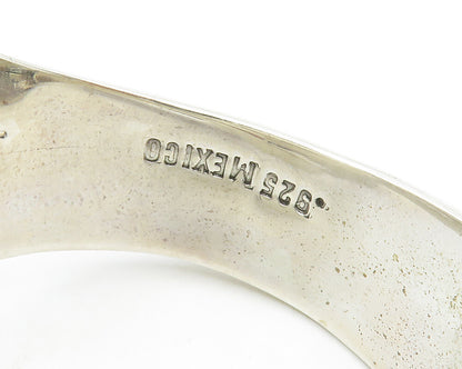 MEXICO 925 Sterling Silver  Vintage Modernist Bypass Cuff Bracelet  BT5173