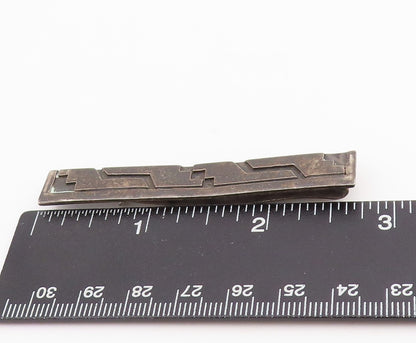 925 Sterling Silver Vintage Tie Clip BALDERAS TAXCO Geometric Design Bar  TR4064