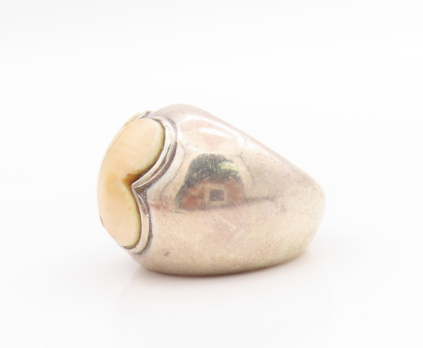 925 Sterling Silver Vintage Ring Lucky Four Leaf Fortune Band  Sz 6.5  RG33532