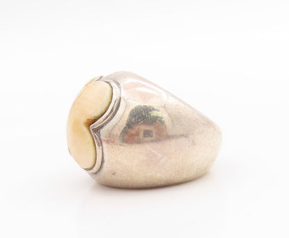 925 Sterling Silver Vintage Ring Lucky Four Leaf Fortune Band  Sz 6.5  RG33532