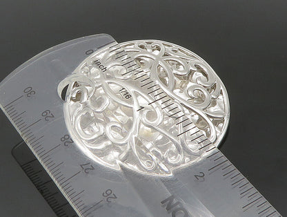 DESIGNER 925 Silver  Vintage Shiny Pretzel Twist Hammered Pendant  PT20117