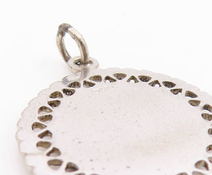 925 Sterling Silver Vintage Pendant Antique Cutout Alaska Map Charm  PT24538