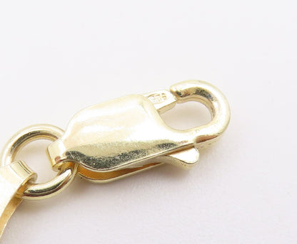 925 Sterling Silver Vintage Necklace Gold Plated Classic Paperclip Chain  NE4933