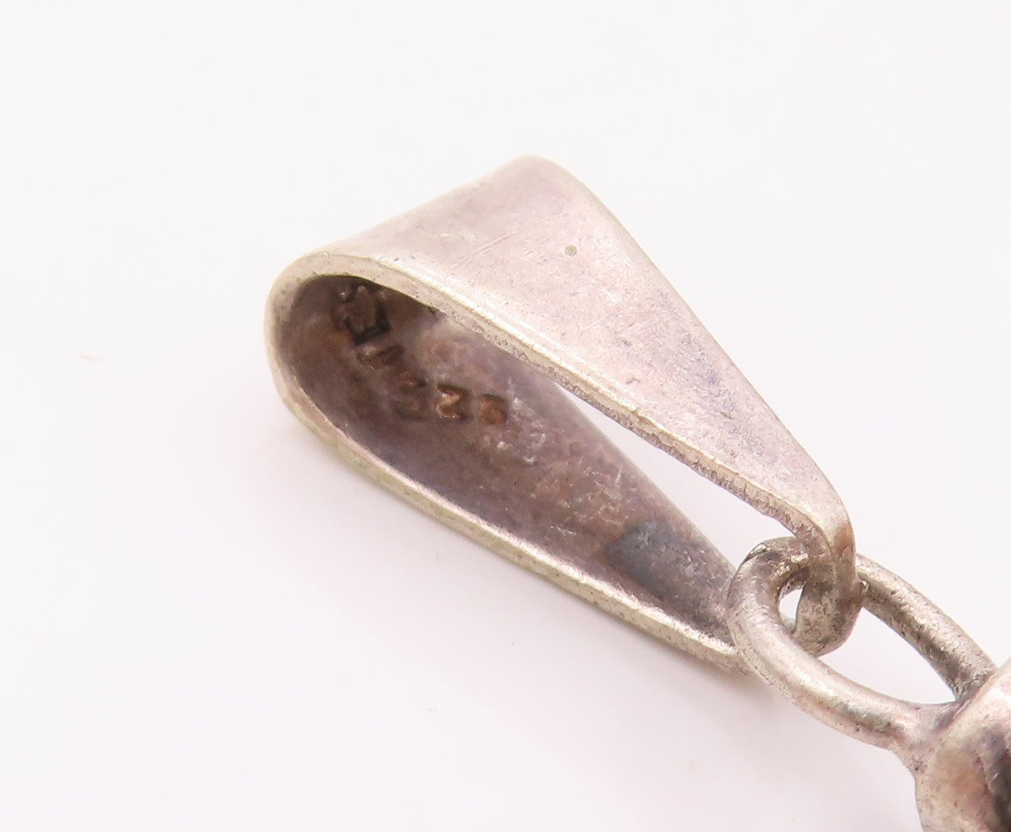 MEXICO 925 Silver  Vintage Scalloped Perfume Bottle Pendant (OPENS)  PT19635