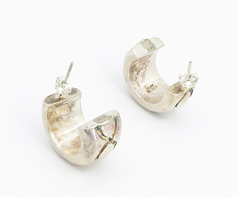 BARRA 925 Sterling Silver  Vintage Infinity Pattern JHoop Earrings  EG2947