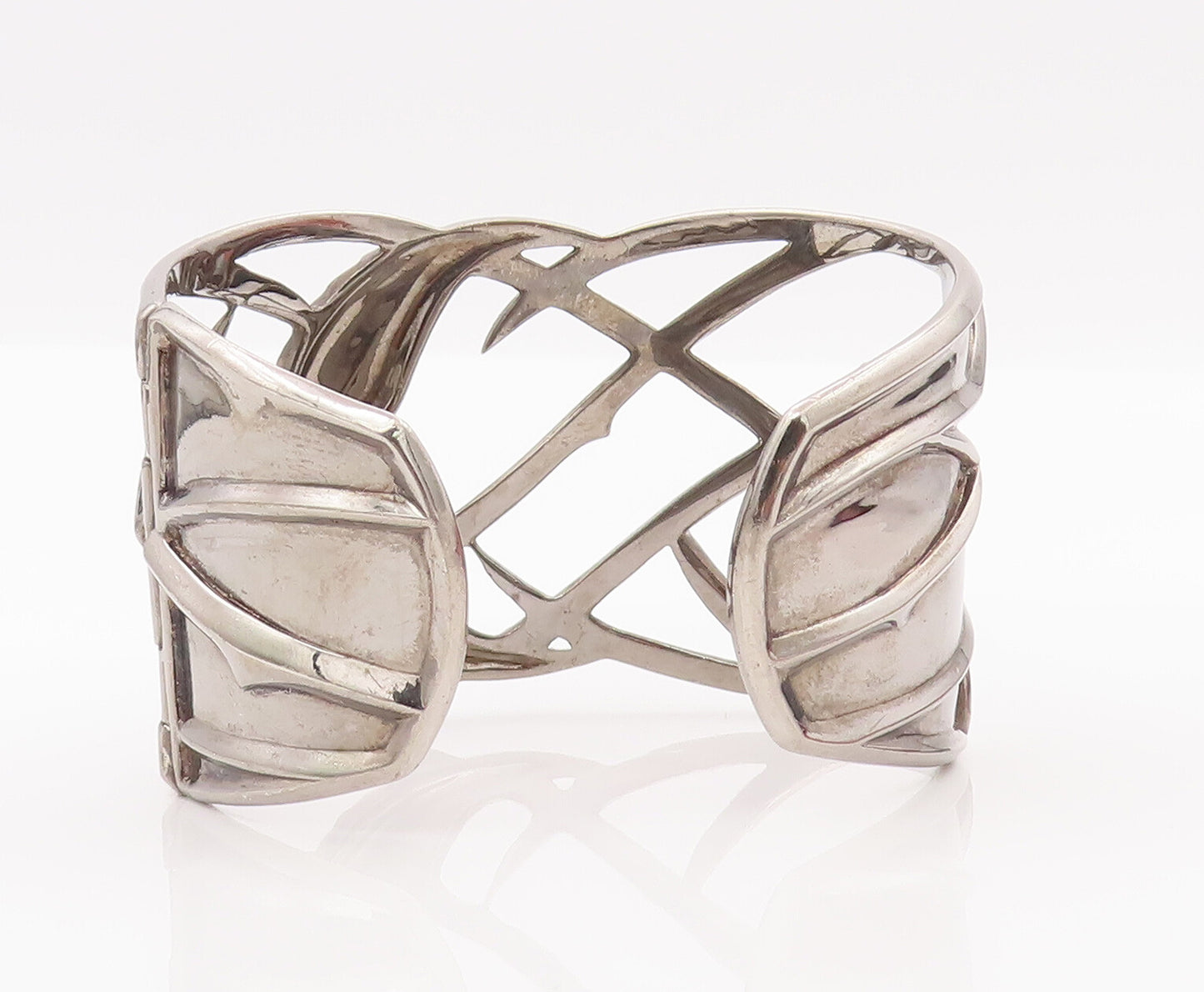 925 Sterling Silver Vintage Bracelet STEPHEN WEBSTER Cutout Rare Phoenix BT10458