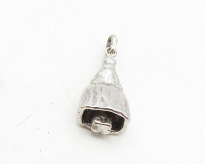 925 Sterling Silver  Vintage Shiny Petite Woman In Dress Drop Pendant  PT7377