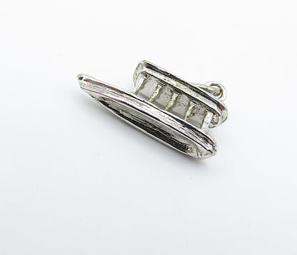 925 Sterling Silver  Vintage Shiny Petite Ferry Boat Drop Pendant  PT4929