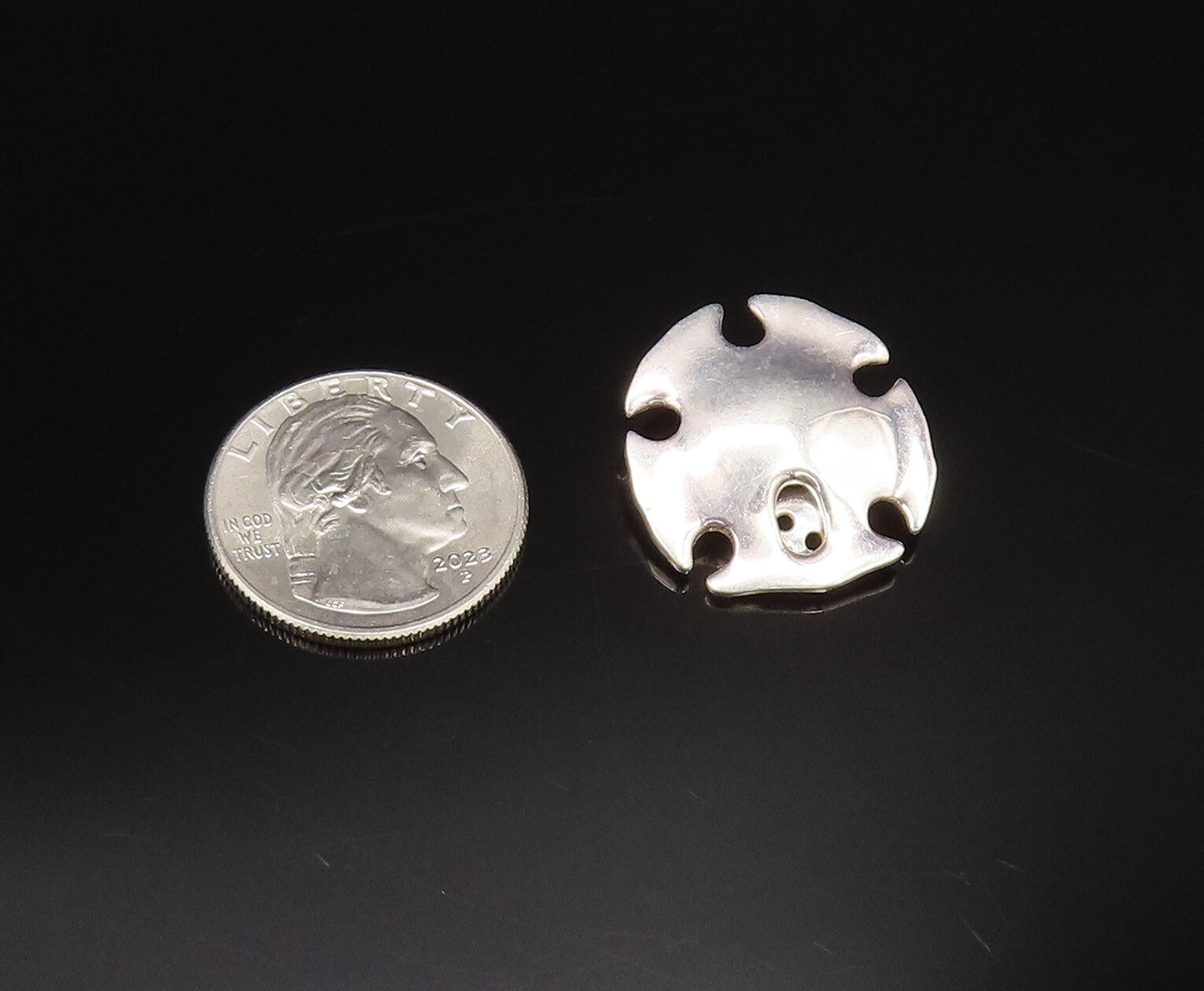 RLM STUDIO 925 Silver  Vintage Fidget Shield Non Pierced Earrings  EG12132