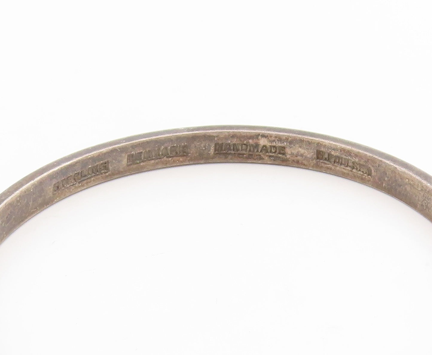 925 Sterling Silver Vintage Bracelet DENMARK Minimalist Classic Bangle  BT12032