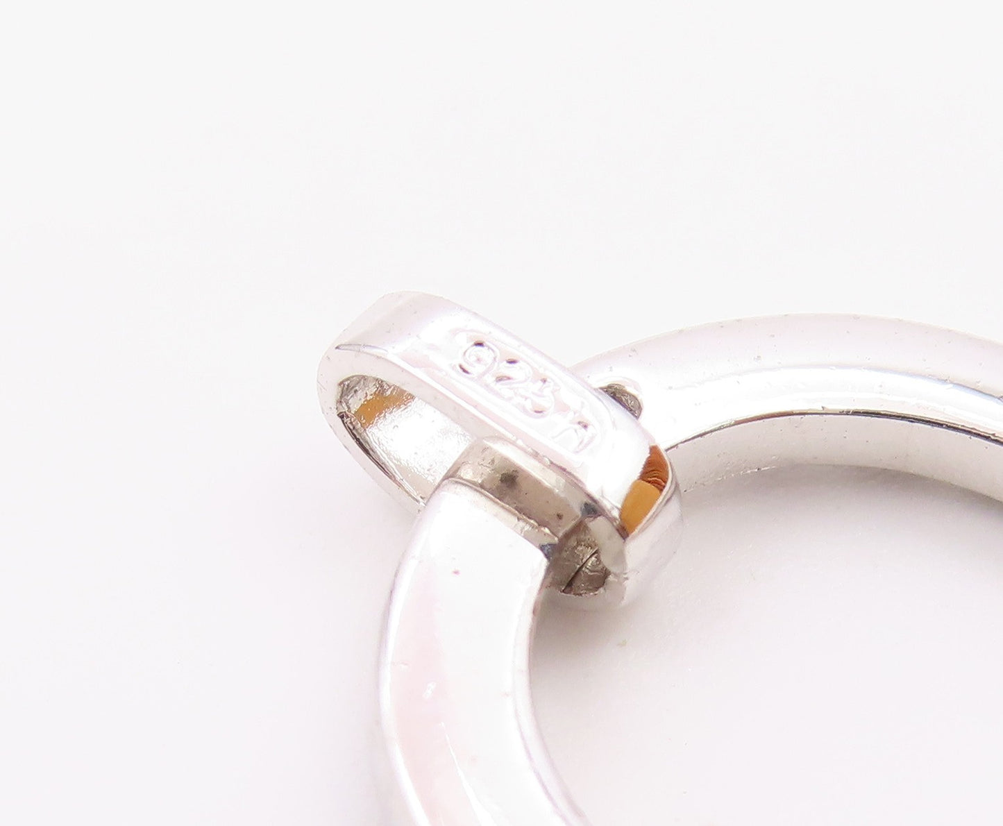 925 Sterling Silver   Vintage Cubic Zirconia Love Stamped Pendant  PT18264