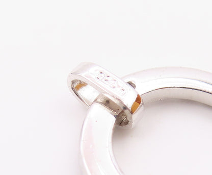 925 Sterling Silver   Vintage Cubic Zirconia Love Stamped Pendant  PT18264