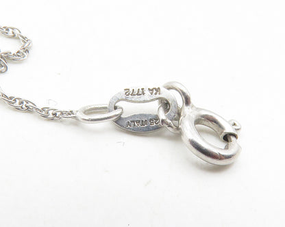 925 Silver  Genuine Black & White Diamonds Love Hearts Chain Necklace  NE2059