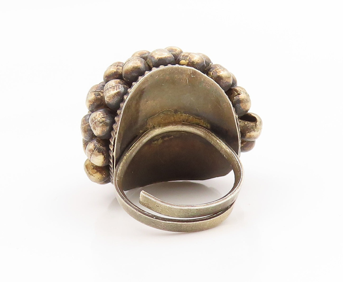 925 Sterling Silver Vintage Ring Classic Caviar Bead Dome Band  Sz 6.5  RG35159