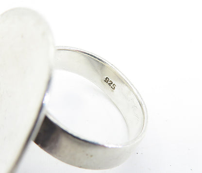 925 Sterling Silver  Vintage Shiny Round Concave Smooth Band Ring Sz 5  RG7136