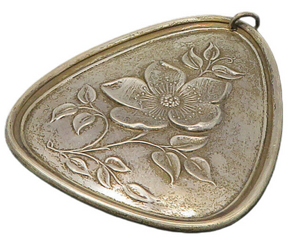 TOWLE 925 Silver  Vintage Antique 1973 Floral Swirl Birds Pendant  PT15660
