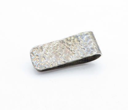 925 Sterling Silver Vintage Antique Hammered Oxidized Brooch Pin BP2471