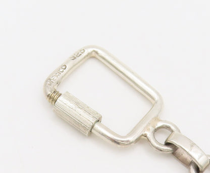 925 Sterling Silver Vintage Key Chain MEXICO Sloid Border Cutout Car TR3684