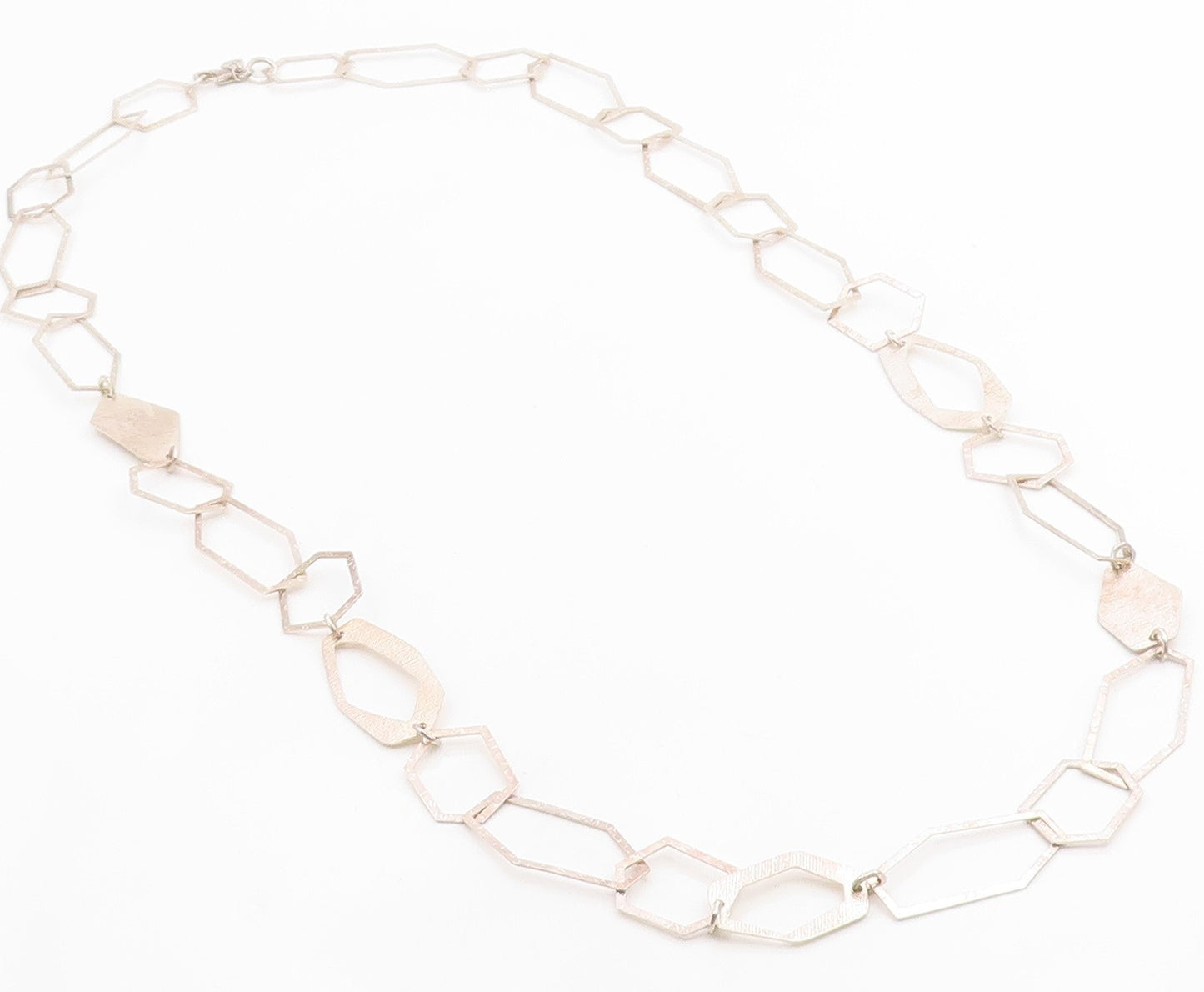 925 Sterling Silver Vintage Necklace SILPADA Modernist Geometric Link  NE4879