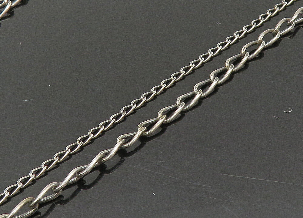 SILPADA 925 Silver  Vintage Cubic Zirconia Dark Tone Chain Necklace  NE3642