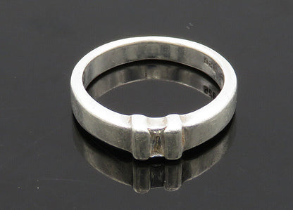 925 Sterling Silver  Vintage Cubic Zirconia Smooth Band Ring Sz 6.5  RG20999