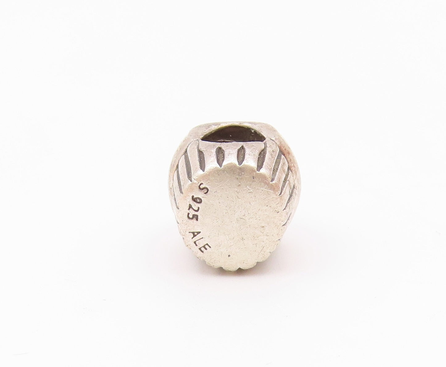 PANDORA 925 Silver & 14K Gold  Vintage Cupcake Motif Slide Pendant  PT18149