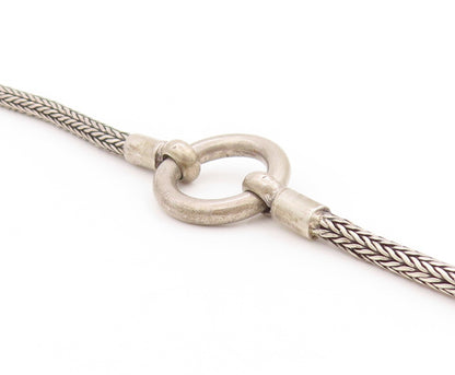 925 Sterling Silver Vintage Necklace Minimalist Curb Link Lobster Clasp  NE4622