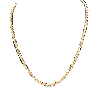 925 Sterling Silver  Vintage Shiny Minimalist Rope Twist Chain Necklace NE3407