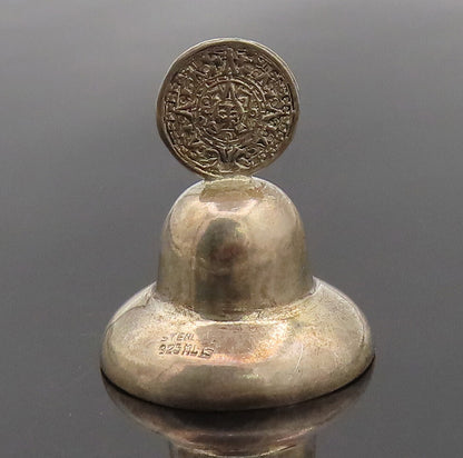 925 Sterling Silver  Vintage Solid Minimalist Bell Jingles Child Toy  TR3649