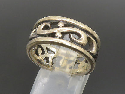 925 Sterling Silver  Vintage Vine Swirl Eternity Band Ring Sz 8.5  RG24416