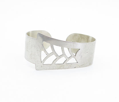 BALLOW 925 Sterling Silver  Vintage Cutout Detail Smooth Cuff Bracelet  BT3434
