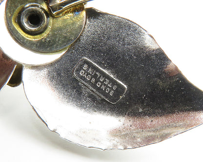 BOND BOYD 925 Sterling Silver  Vintage Shiny 2 Tone Flower Brooch Pin  BP5785
