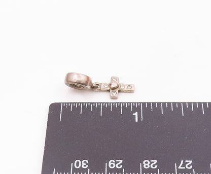 PANDORA 925 Silver  Vintage Cubic Zirconia Religious Cross Pendant  PT21468