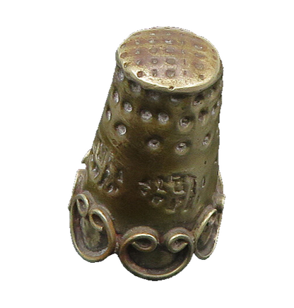 925 Sterling Silver  Vintage Pretzel Swirl Sewing Thumb Thimble  TR3000