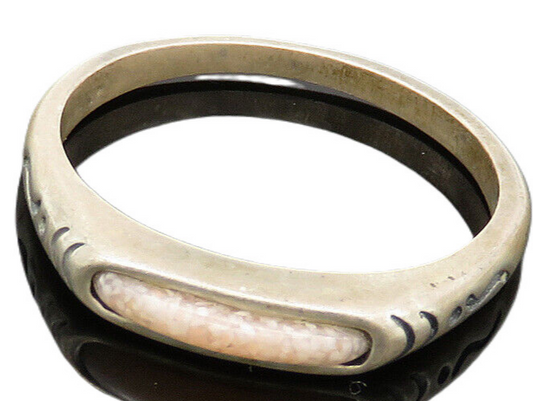 CAROLYN POLLACK 925 Sterling Silver Vintage Rhodochrosite Band Ring Sz 8 RG20359