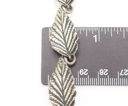 NAPIER 925 Silver  Vintage Antique Leaf Stancil Cut Link Bracelet  BT9957